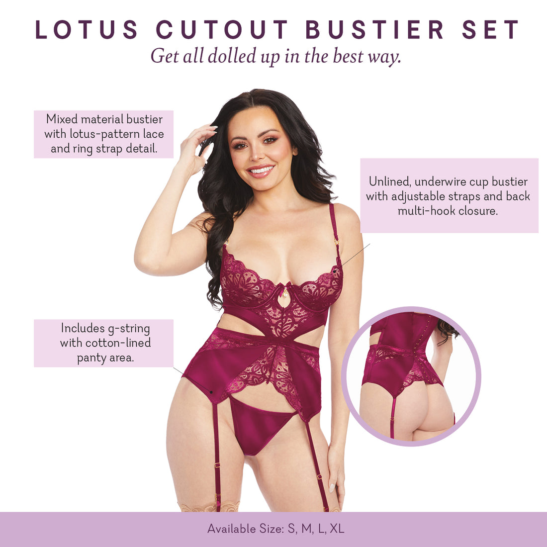 Lotus Cutout Bustier Set