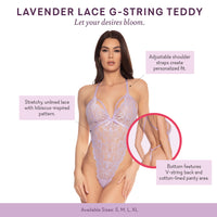 Lavender Lace G-string Teddy