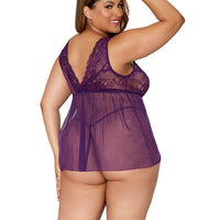 Open-front Sheer Babydoll & G-string